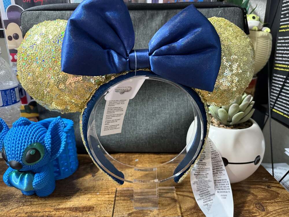 NWT Disney Parks 50th Anniversary EARidescent Gold Sequin Ears Headband
